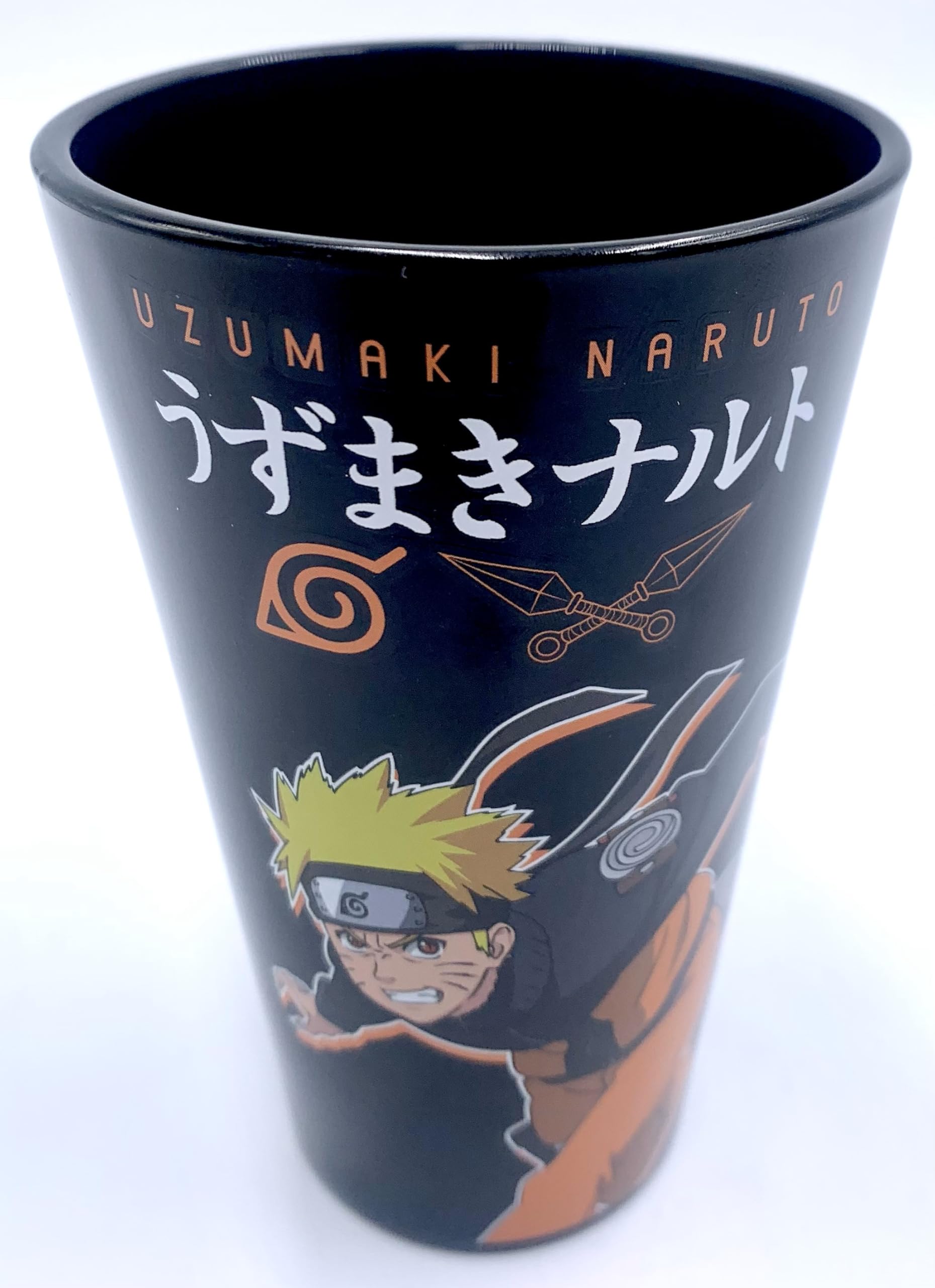 Amazon.com | JUST FUNKY Naruto Shippuden Glass Pint 16oz Tumbler